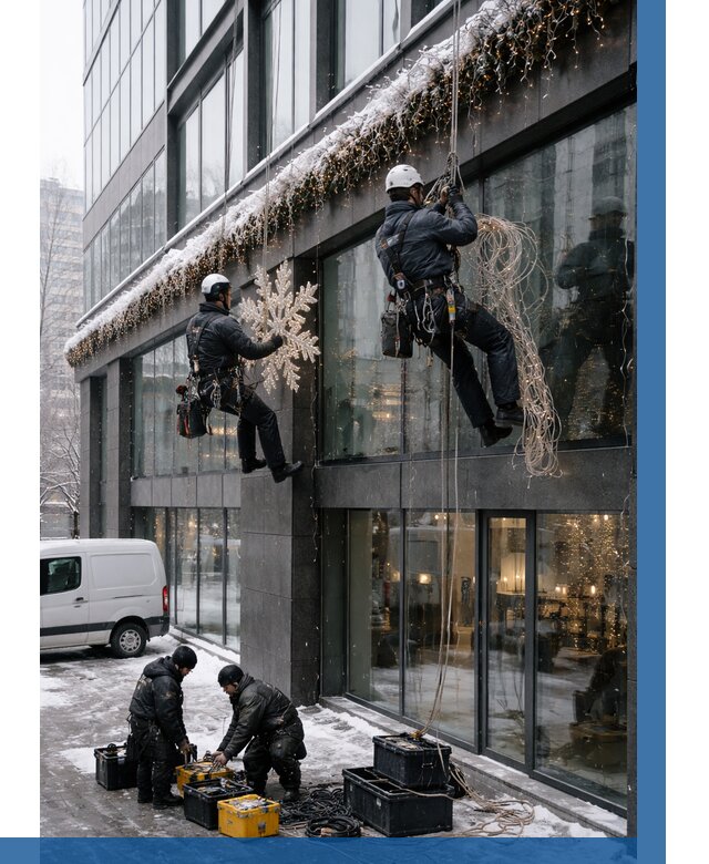 Демонтаж новогоднего оформления в Черняховске от 5764 р. | ВЫСОТНИК-Чрх