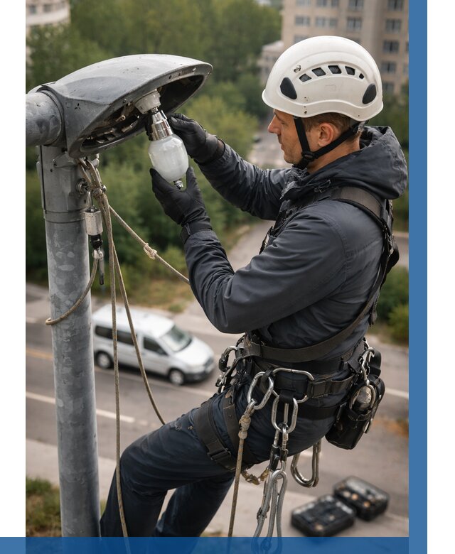 Замена ламп на высоте в Черняховске от 2620 р. | ВЫСОТНИК-Чрх