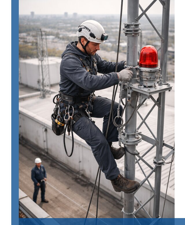 Монтаж заградительных огней и обслуживание объектов в Черняховске