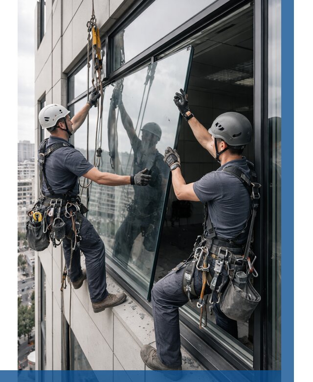 Замена стеклопакетов на высоте в Черняховске от 5764 р. | ВЫСОТНИК-Чрх