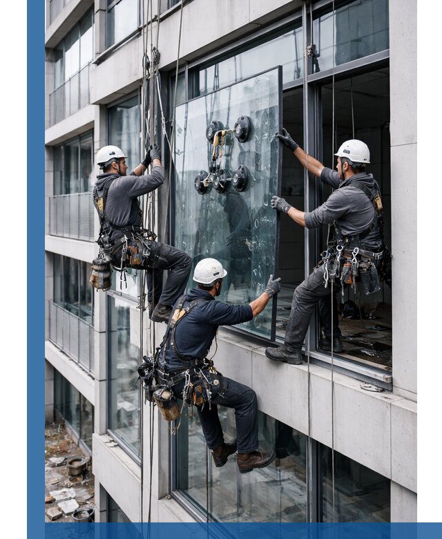 Фасадное остекление и монтаж витражей зданий в Черняховске под ключ