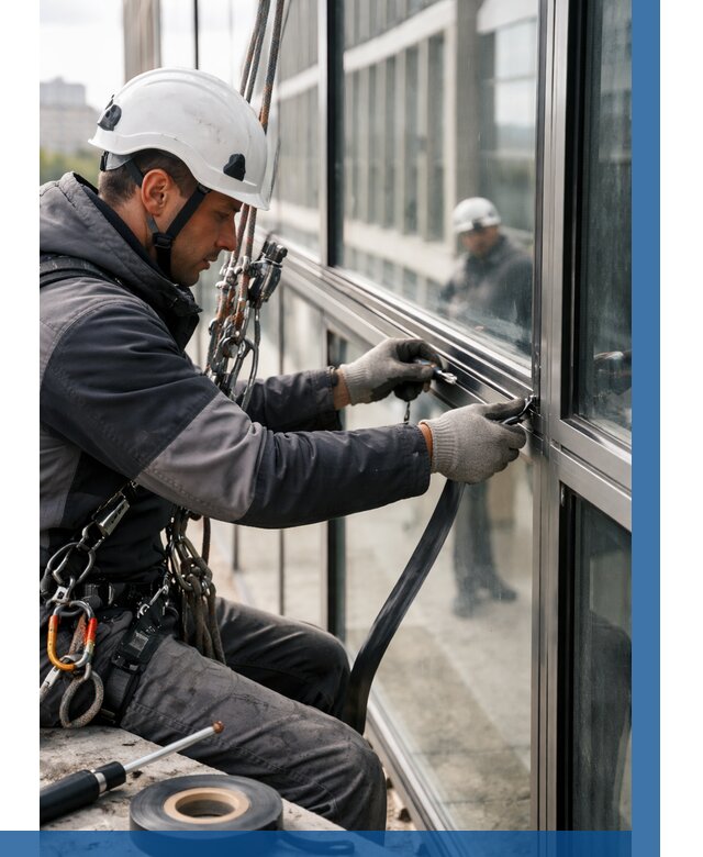 Ремонт витражных конструкций в Черняховске от 3668 р. | ВЫСОТНИК-Чрх