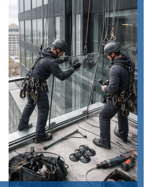 Монтаж стеклянных ограждений в Черняховске от 2620 р. | ВЫСОТНИК-Чрх