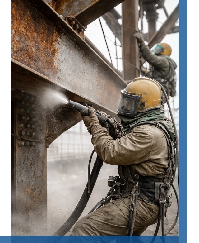 Пескоструйная очистка металлоконструкций в Черняховске по 629 р. ВЫСОТНИК-Чрх