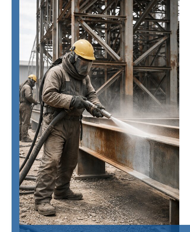 Пескоструйная очистка металлоконструкций в Черняховске промышленная