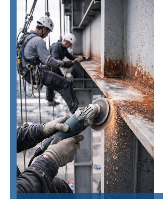 Зачистка металла от ржавчины и подготовка поверхностей в Черняховске