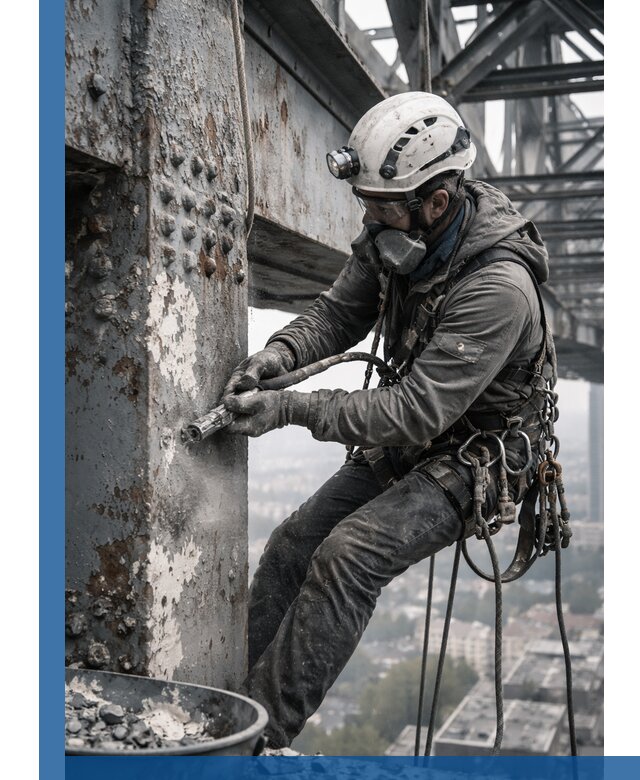 Удаление старой краски с металлических конструкций в Черняховске