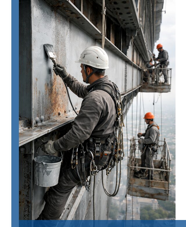 Покраска металлоконструкций на высоте в Черняховске профессионально