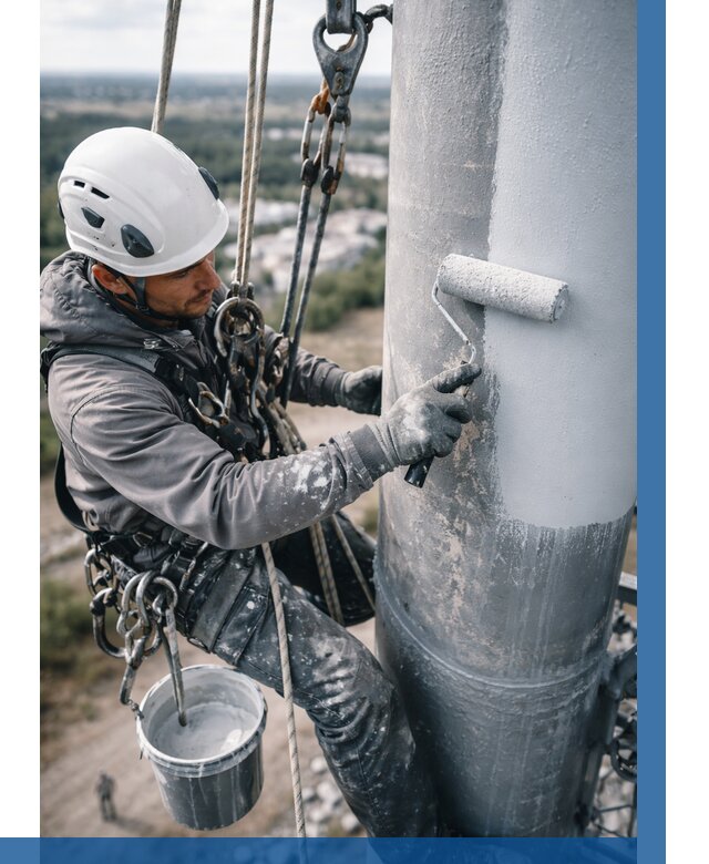 Покраска мачт связи под ключ в Черняховске от 891 р. | ВЫСОТНИК-Чрх