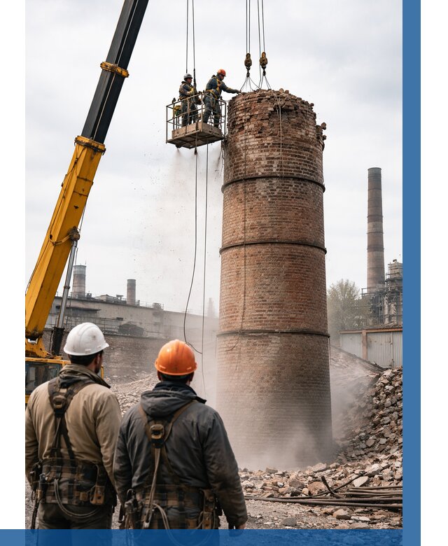 Демонтаж дымовой трубы в Черняховске от 94320 р. | ВЫСОТНИК-Чрх, смета