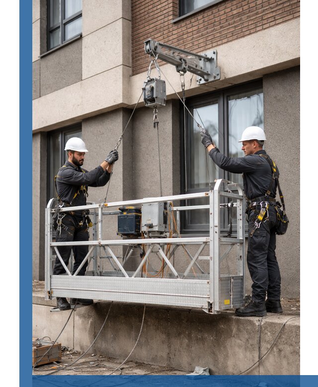 Монтаж и подъем фасадной люльки в Черняховске с гарантией безопасности