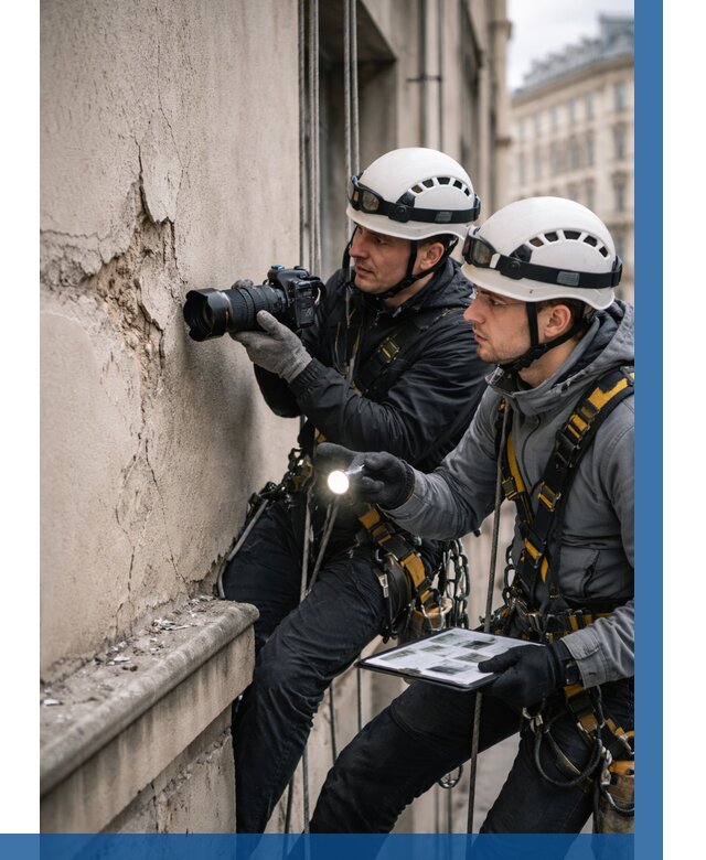 Фотофиксация дефектов фасада в Черняховске от 4716 р. | ВЫСОТНИК-Чрх