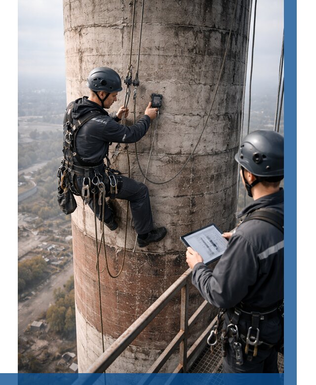 Обследование дымовой трубы в Черняховске от 8384 р. | ВЫСОТНИК-Чрх