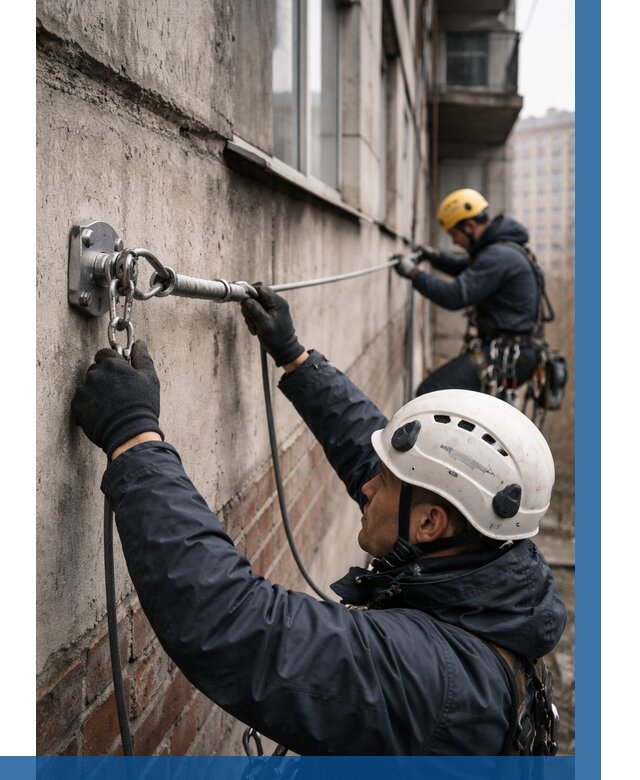 Монтаж анкерных линий в Черняховске от 3144 р. | ВЫСОТНИК-Чрх