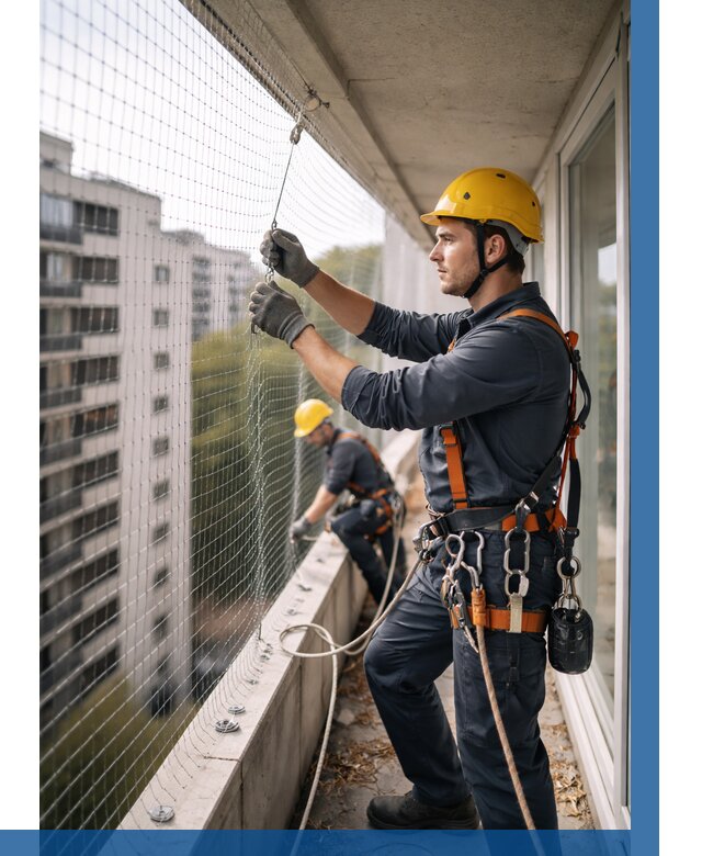 Монтаж сетки от птиц в Черняховске от 4716 р. | ВЫСОТНИК-Чрх