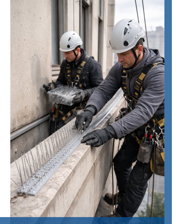 Установка шипов от птиц в Черняховске от 891 р. | ВЫСОТНИК-Чрх